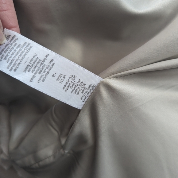 Fairycore neutral linen blend butterflies painted unstructured blazer sz 14 - Picture 6 of 11